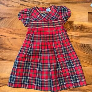 Dillards Edgehill‎ Collection Red Plaid Christmas Dress Girls 18 Month holiday